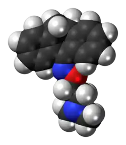Space-filling model of the noxiptiline molecule