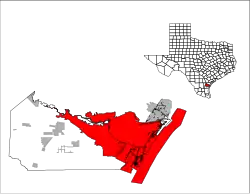Location within Nueces County