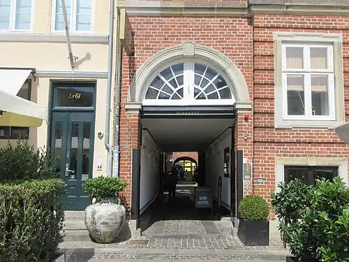 The gateway viewed from the street