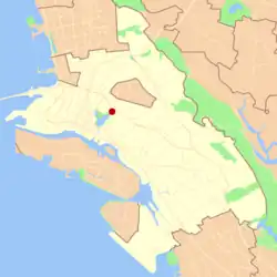 Location of Grand Lake in Oakland