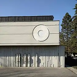 facade of the Mourning Hall in Svitavy (Nepraš, arch. Kupka, 1973)