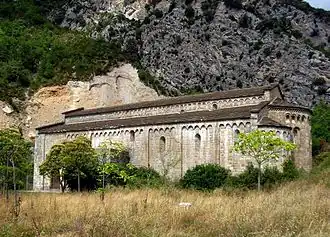View of the Santa María de Obarra Monastery