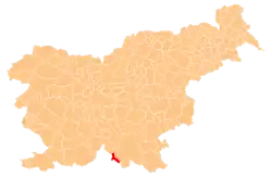 The location of the Municipality of Osilnica