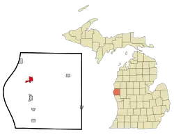 Location of Hart, Michigan