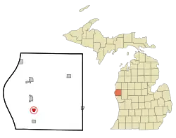 Location of New Era, Michigan