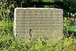 Memorial monument for his two children, Henry and Barbara
