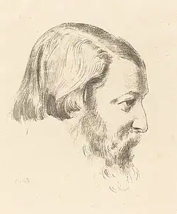 Lithograph portrait of Paul Serusier by Odilon Redon in the National Gallery of Art, Washington, DC.
