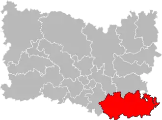 Situation of the canton of Nanteuil-le-Haudouin in the department of Oise