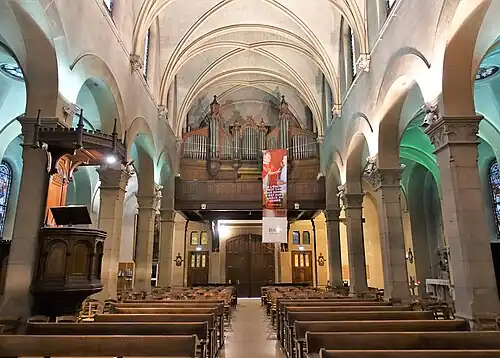 View toward the tribune and organ