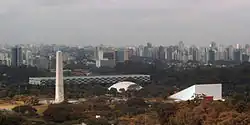 Bienal Pavilion, Oca, Ibirapuera Auditorium and Obelisk, located at Ibirapuera Park.