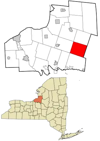 Location in Oswego County and the state of New York.