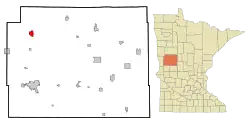 Location of Pelican Rapids within Otter Tail County, Minnesota