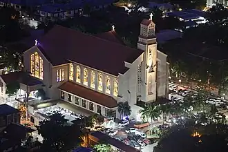 Aerial view of the shrine