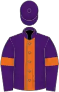 Purple, orange stripe and armlets