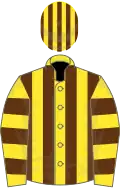 Yellow and brown stripes, hooped sleeves