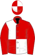 Red and white (quartered), red sleeves