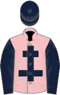 Pink, Dark Blue Cross of Lorraine, sleeves and cap