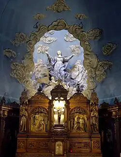 Sculpture of the ascent to heaven of the Virgin Mary
