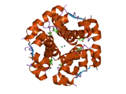 2omi: Structure of human insulin cocrystallized with protamine