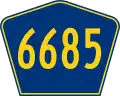 Highway 6685 marker