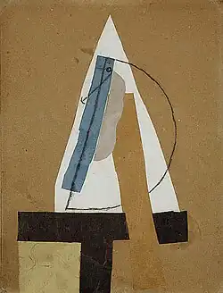 1913–14, Head (Tête), cut and pasted coloured paper, gouache and charcoal on paperboard, 43.5 × 33&nbsp;cm (17 × 12.9 in), Scottish National Gallery of Modern Art, Edinburgh