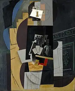 1913–14, L'Homme aux cartes (Card Player), oil on canvas, 108 × 89.5&nbsp;cm (42 × 35 in), Museum of Modern Art, New York