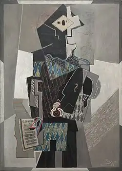 Pablo Picasso, 1918, Arlequin au violon (Harlequin with Violin), oil on canvas, 142 x 100.3&nbsp;cm, The Cleveland Museum of Art, Ohio