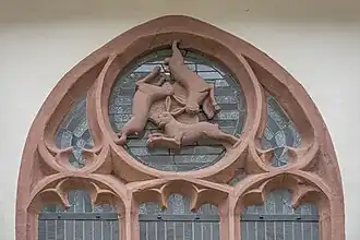 Dreihasenfenster ('Window of Three Hares') in Paderborn Cathedral in Paderborn, Germany