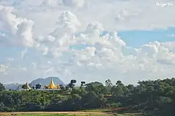 A pagoda on a hill outside of the town (December 2019)
