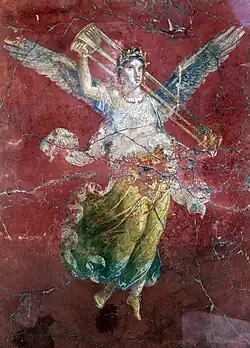 Image 21Winged Victory, ancient Roman fresco of the Neronian era from Pompeii (from Roman Empire)