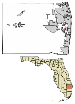 Location of Acacia Villas in Palm Beach County, Florida.