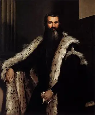 Paolo Veronese Portrait of a Gentleman in a Fur. 140 × 107&nbsp;cm.