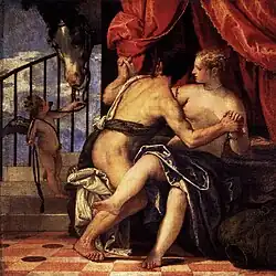 Paolo Veronese, Mars and Venus c. 1570, 47 × 47&nbsp;cm
