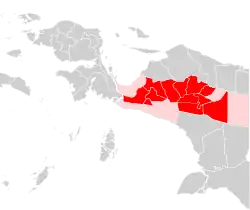 Map of Western New Guinea