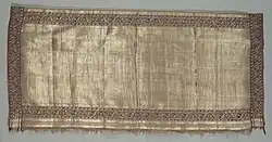 Part of a sari, silk and metal thread, 18th-19th century, Aurangabad, India