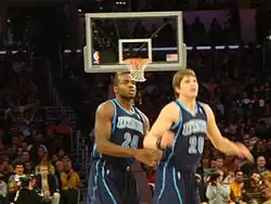 Paul Millsap and Kyle Korver playing in an ‘08-‘09 away game