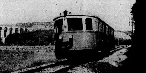 Pauline 2 or 2 bis on the Dijon-Ville line at Épinac in front of the Velars-sur-Ouche viaduct.