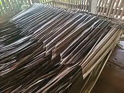 Thatched nipa palm leaf panels (pawid)