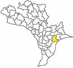 District marked on map