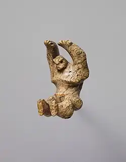 Hawaiian pendant; 18th–19th century; whalebone; height: 6 centimetres (2.4&nbsp;in), width, 3.8 centimetres (1.5&nbsp;in); Metropolitan Museum of Art (New York City)