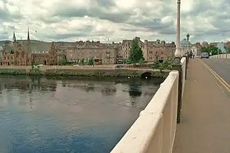 The northern end of Tay Street, viewed from Perth Bridge