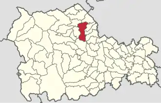 Location in Neamț County