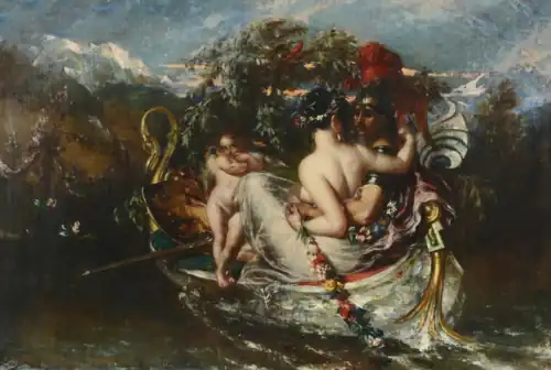 Phaedria and Cymochles on the Idle Lake by William Etty