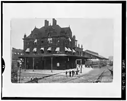 Philadelphia, Baltimore & Washington Railroad Station, Wilmington, Delaware (1881, demolished c. 1907).