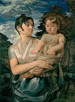 Pauline Runge with Son, wife and son of the artist (1807), 97 x 73&nbsp;cm., Alte Nationalgalerie