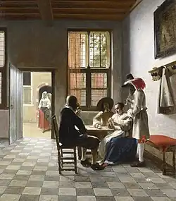 Cardplayers in a Sunlit Room c.1658