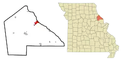 Location of Louisiana, Missouri