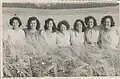 Beit Hanan girls during first harvest celebrations, 1951-52