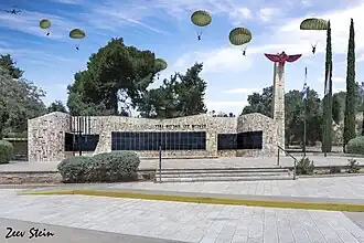The Paratroopers Memorial in 2020 west of Tel&nbsp;Nof at National Road&nbsp;40