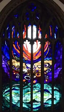 East chancel window by John Piper and Patrick Reyntiens (1963-1968)